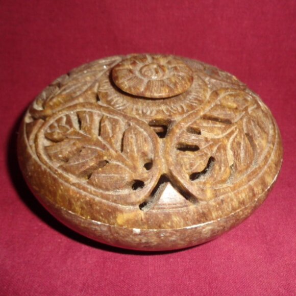 Other - Carved Stone Potpourri/ Incense Vessel 4.5" Across Never used